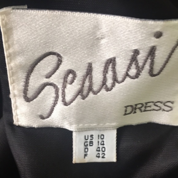 ARMOLD SCASSI BLACK & NAVY COCKTAIL DRESS - Picture 8 of 9